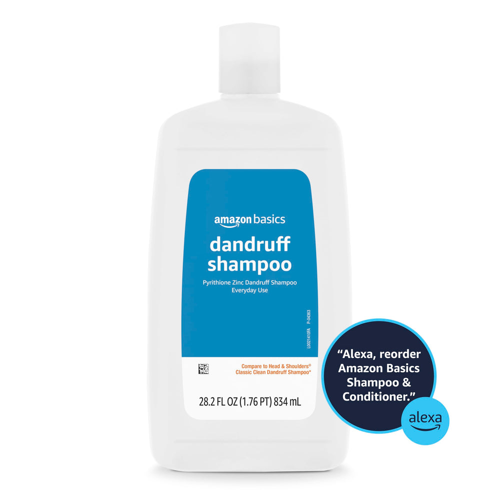 Amazon Basics Champú Anticaspa, aroma limpio que acompaña cada lavado.