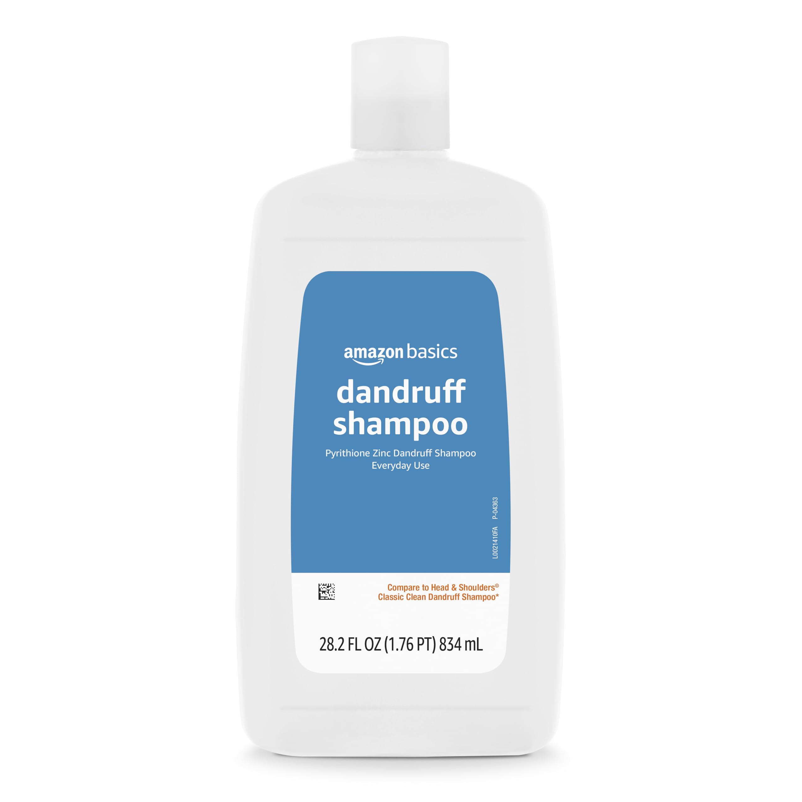 Amazon Basics Champú Anticaspa, vista frontal de la botella, ayuda a controlar la caspa.