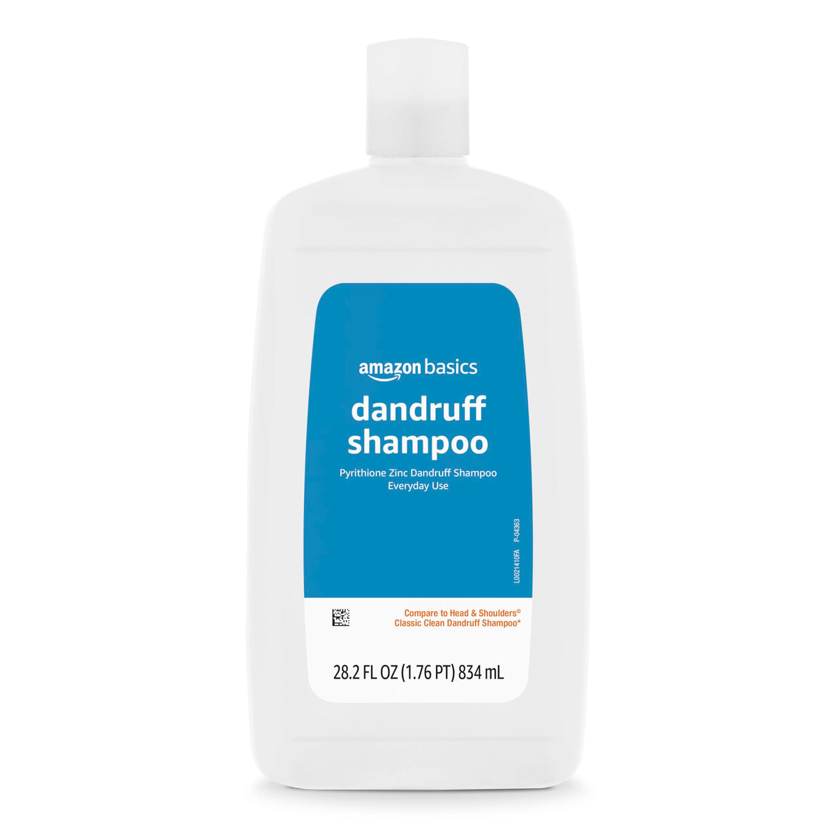 Amazon Basics Champú Anticaspa, vista frontal de la botella, ayuda a controlar la caspa.