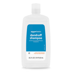 Amazon Basics Champú Anticaspa, vista frontal de la botella, ayuda a controlar la caspa.