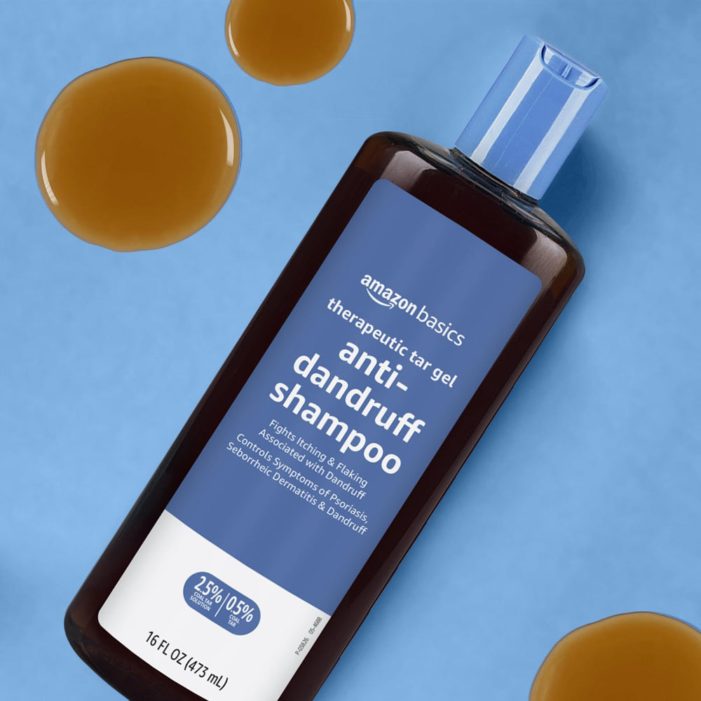 Amazon Basics comparación sutil con Neutrogena T/Gel para consumidores.
