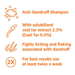 Amazon Basics champú terapéutico, uso en ducha para combatir picor.