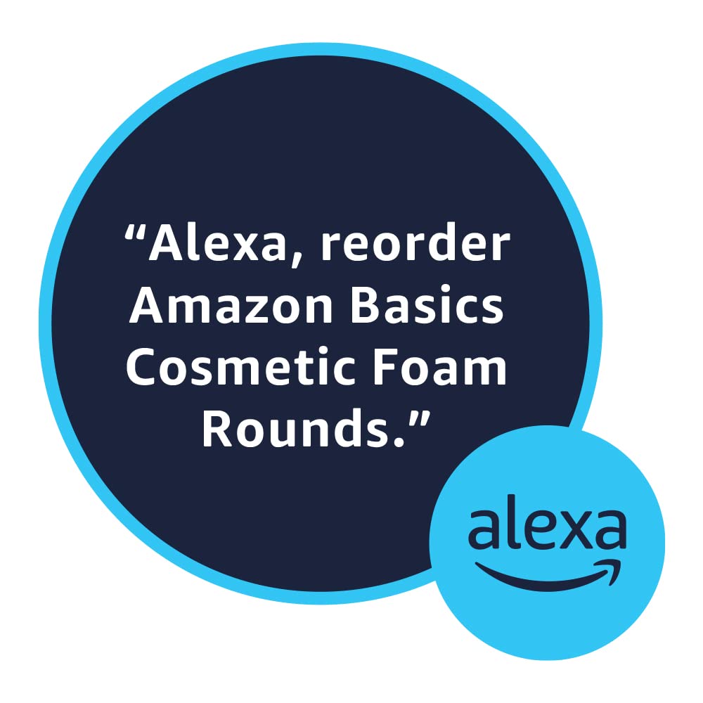 Amazon Basics Cosmetic Foam Rounds latex-free for gentle skin use