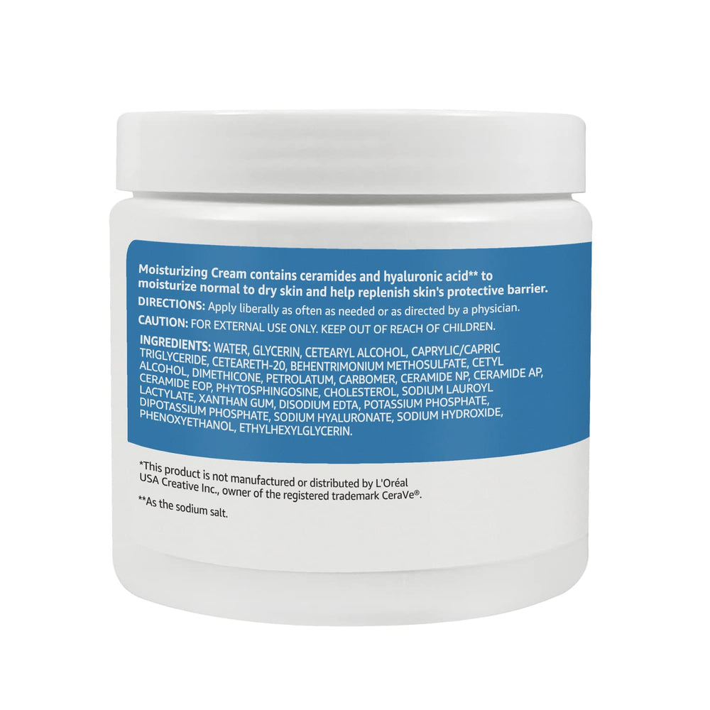 Amazon Basics crema con ceramidas para rostro y cuerpo.