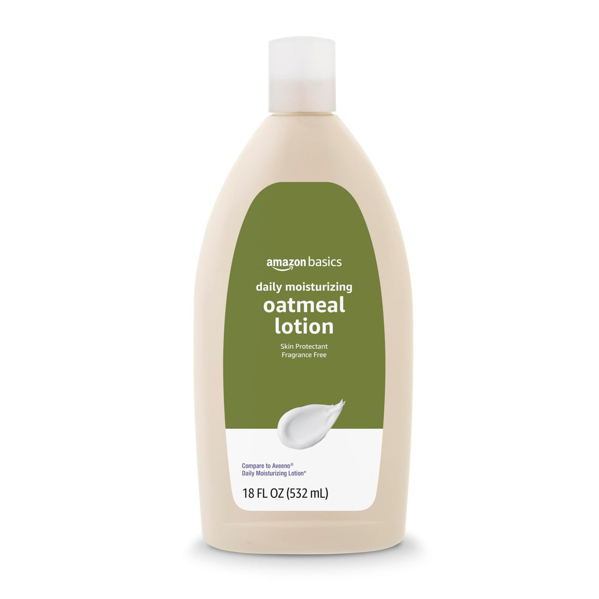 Amazon Basics fragrance-free oatmeal lotion bottle for dry skin