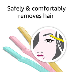 Amazon Basics Dermaplane Razor exfoliation action showing removal of peach fuzz