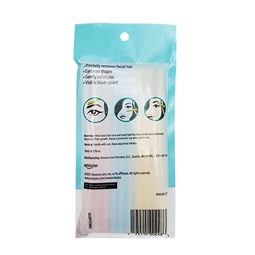 Amazon Basics Dermaplane Razor eyebrow shaping view for precise arch definition