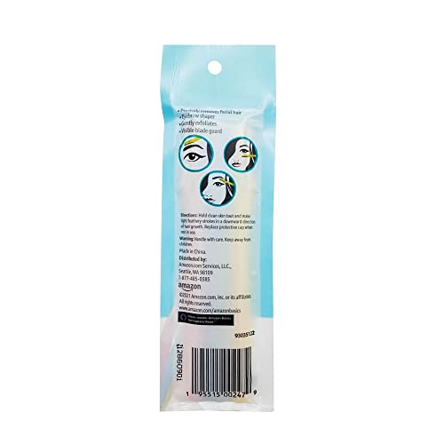 Amazon Basics dermaplaner microguard blade close-up emphasizes safety