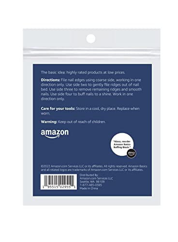 Close-up of the Amazon Basics buffer blocks highlighting compact set for precise buffing.