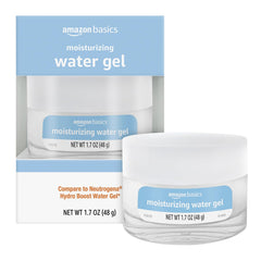Gel hidratante Amazon Basics con ácido hialuronico para rostro, mantiene la hidratación diaria.
