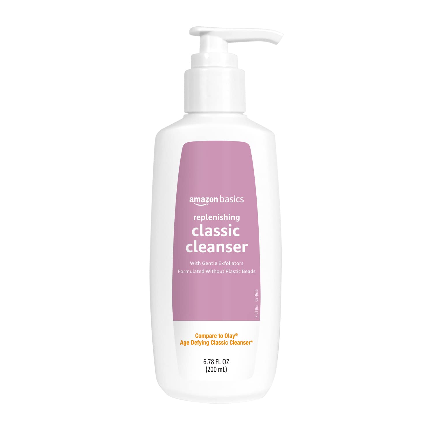 Amazon Basics Gentle Exfoliating Face Wash bottle closeup for a refreshing daily cleanse