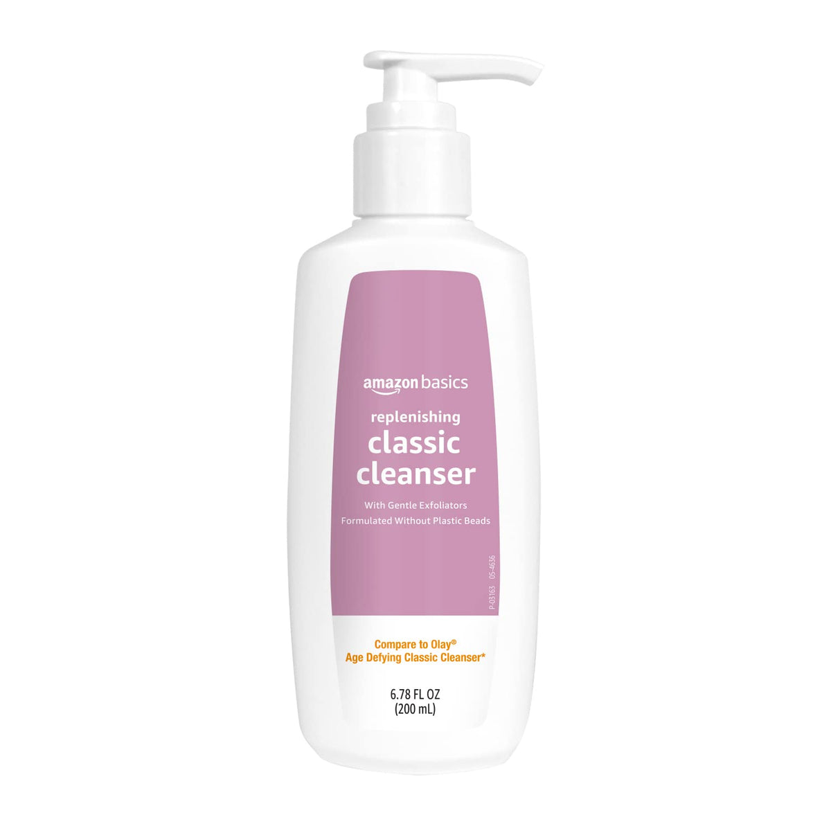 Amazon Basics Gentle Exfoliating Face Wash bottle closeup for a refreshing daily cleanse