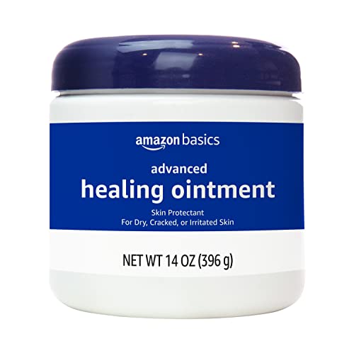 Amazon Basics Healing Ointment applied to lips to soothe dryness