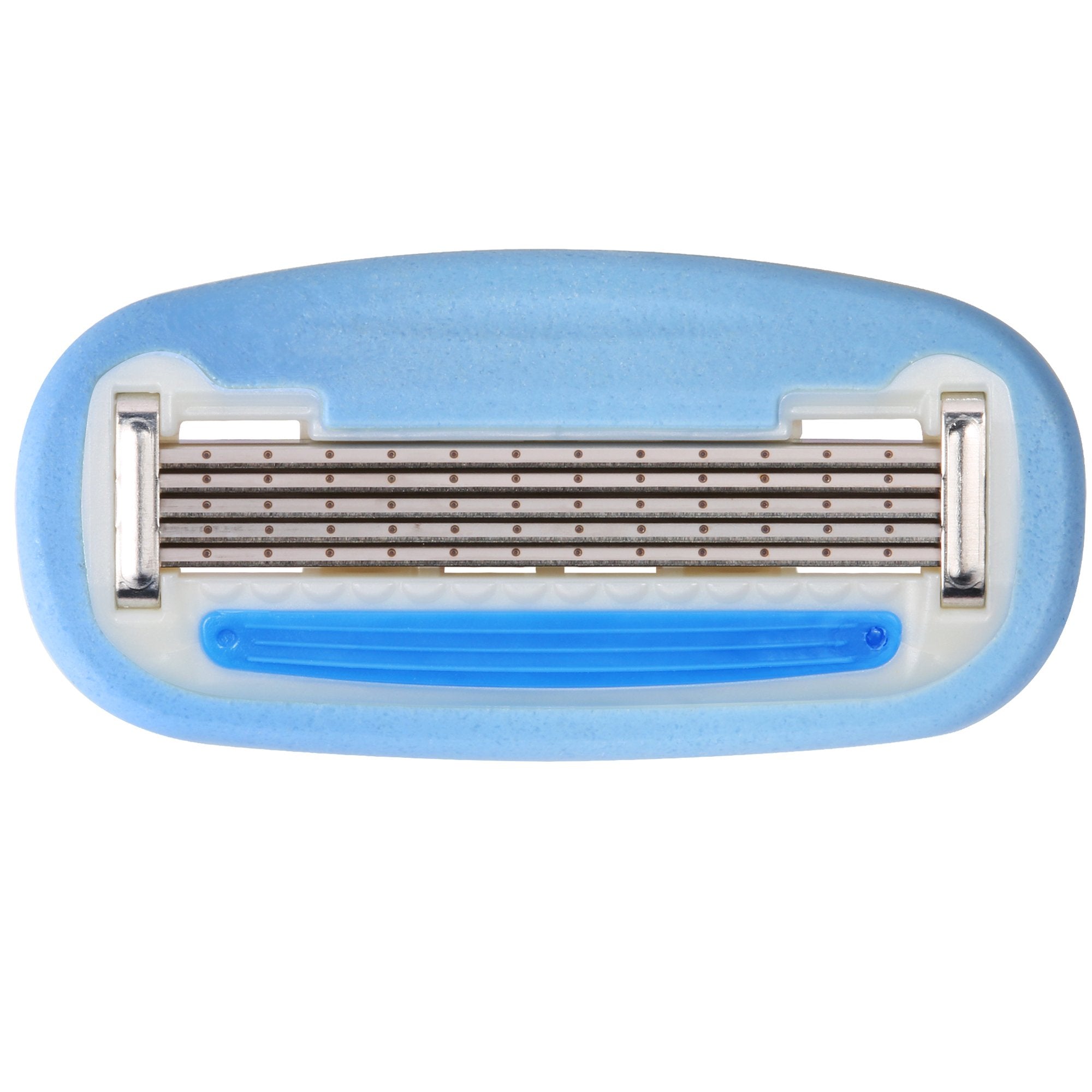 Amazon Basics hypoallergenic razor refills botanical-oils for gentle shaving.