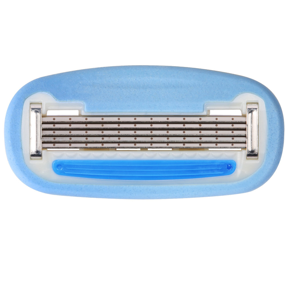 Amazon Basics hypoallergenic razor refills botanical-oils for gentle shaving.