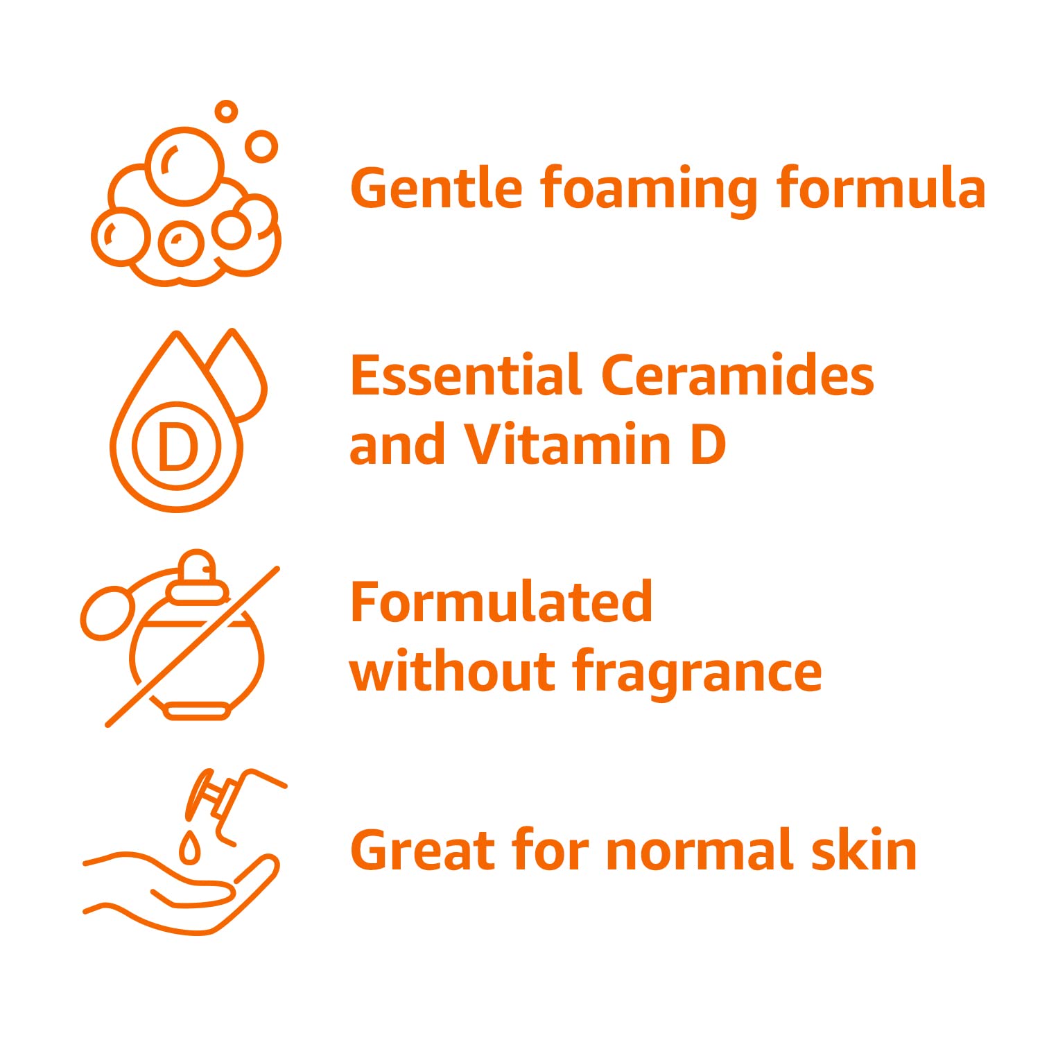 Amazon Basics limpiador facial exfoliante, etiqueta libre de fragancia para piel sensible.