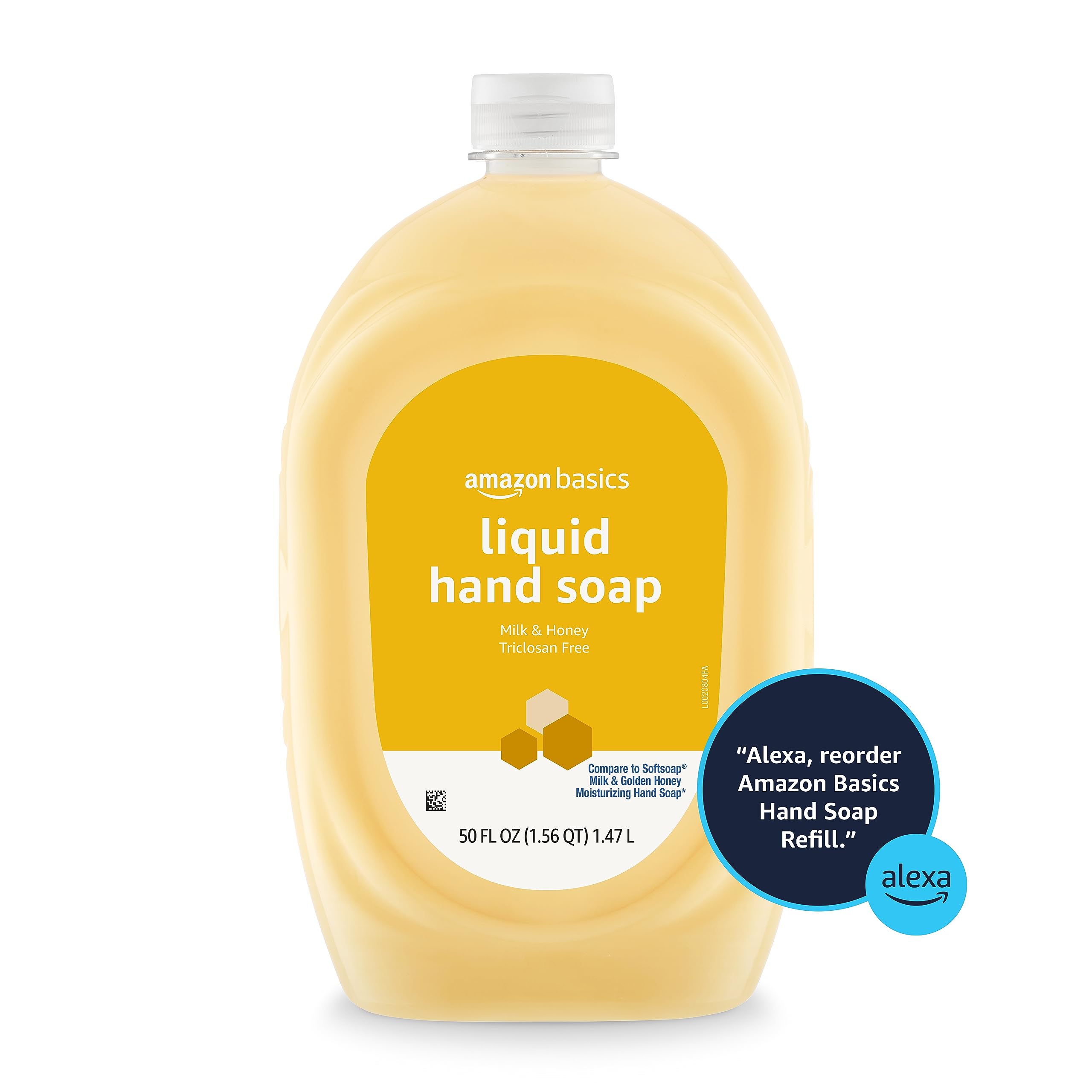 Hands feeling soft after using Amazon Basics hand soap refill