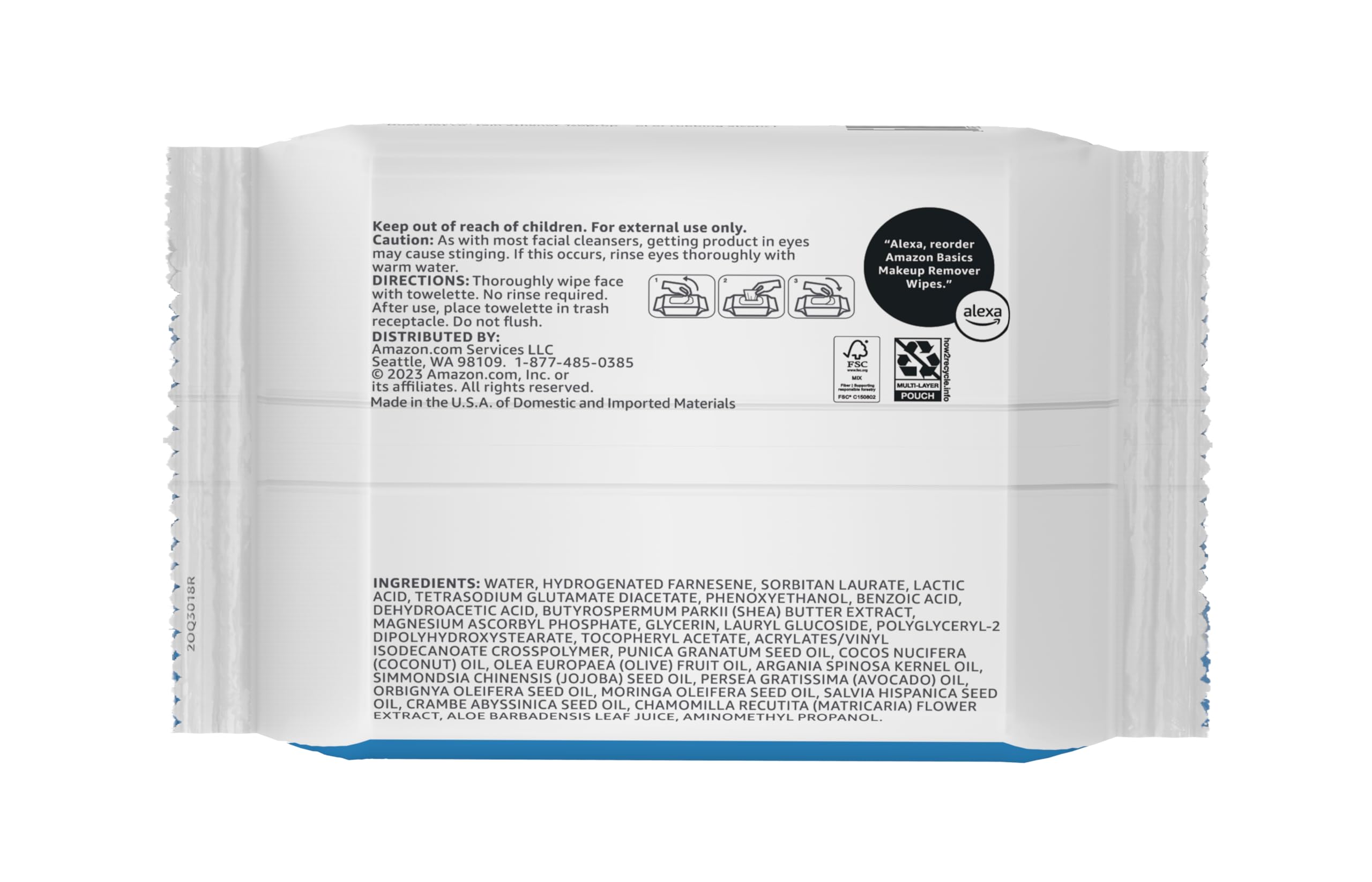 Six-pack display emphasizes convenient, resealable design for on-the-go makeup removal.