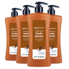 Amazon Basics manteca de cacao crema corporal, botellas de 20,3 onzas, hidratación duradera.