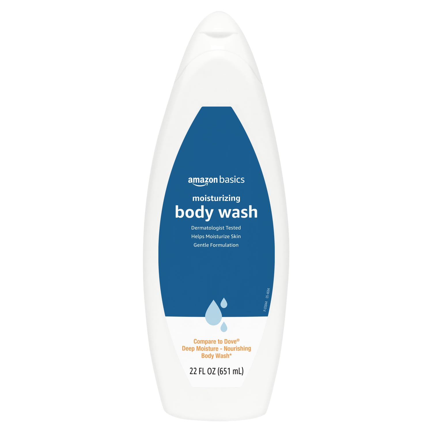 Amazon Basics Moisturizing Body Wash bottle front view shows daily hydration benefits