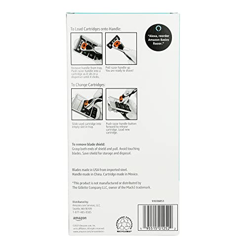Amazon Basics Motion Sphere razor cartridges ready for quick, clean replacement
