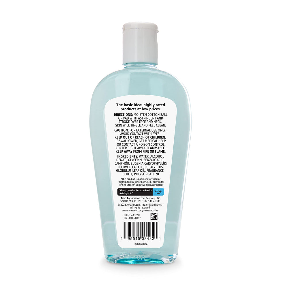 Aplicación con almohadilla, Amazon Basics Original Clean Astringent, limpieza suave de rostro.