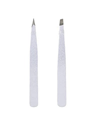 Amazon Basics angled-tip tweezers for brows provide controlled shaping.