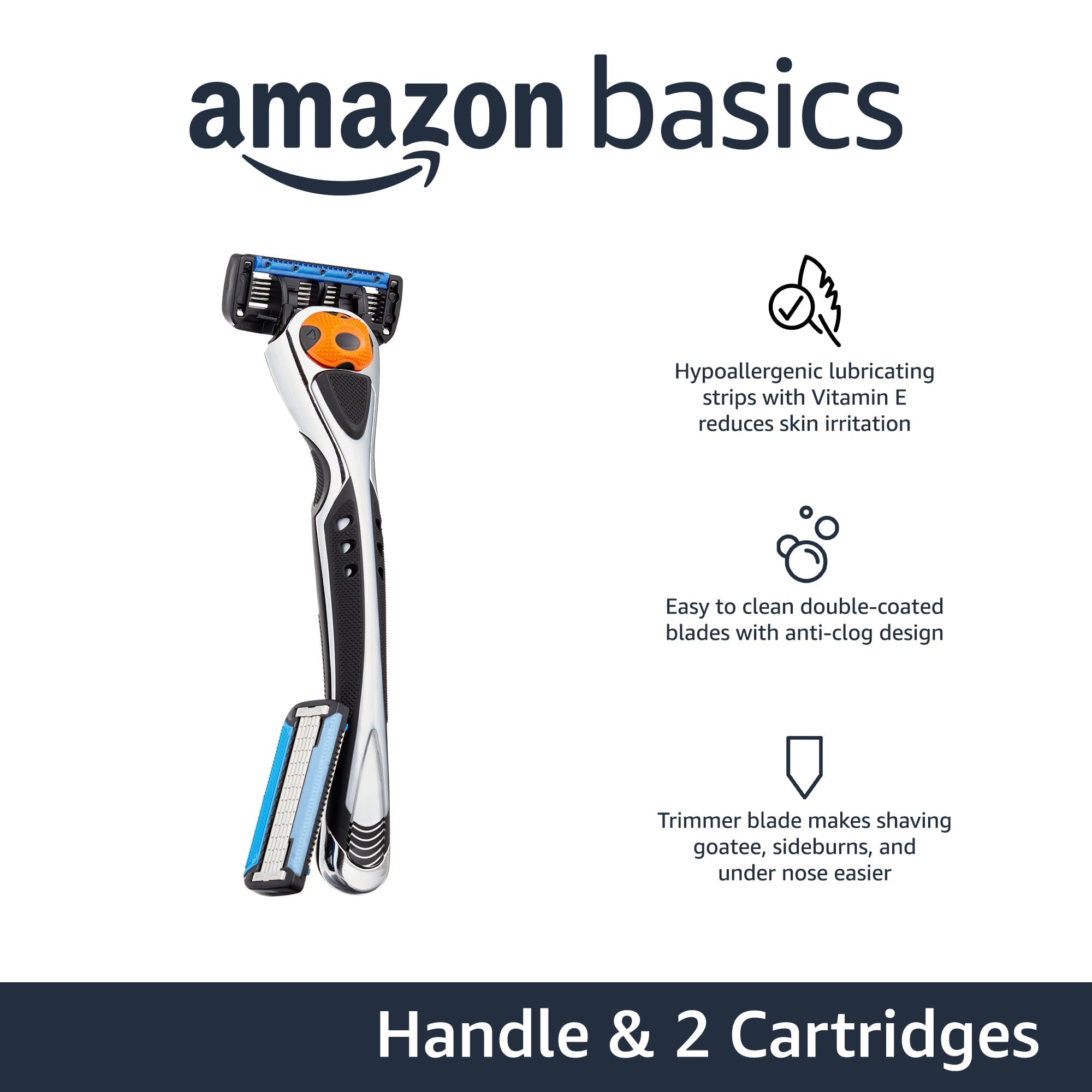 Amazon Basics refill cartridge 2-pack fits Amazon Basics razor handles only
