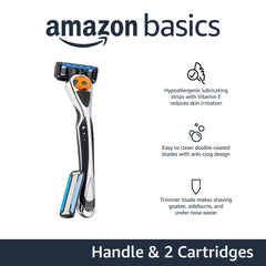 Amazon Basics refill cartridge 2-pack fits Amazon Basics razor handles only
