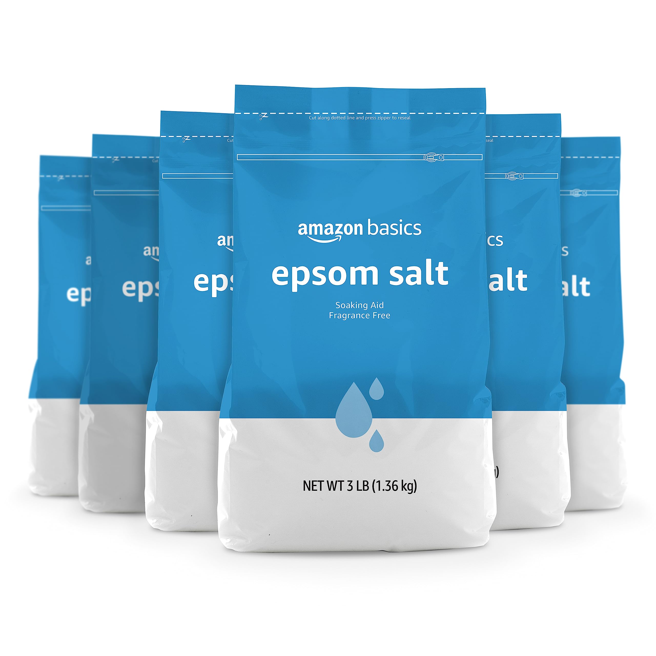 Amazon Basics sal de Epsom para bano, relaja los musculos