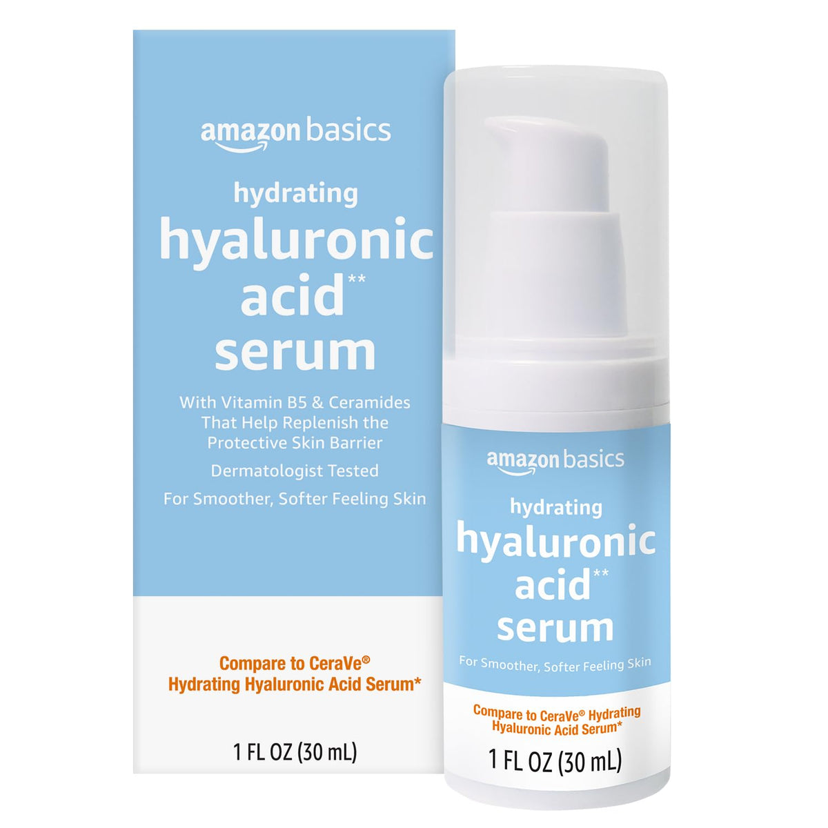 Amazon Basics Sérum Hidratante en botella, dosis diaria suave.