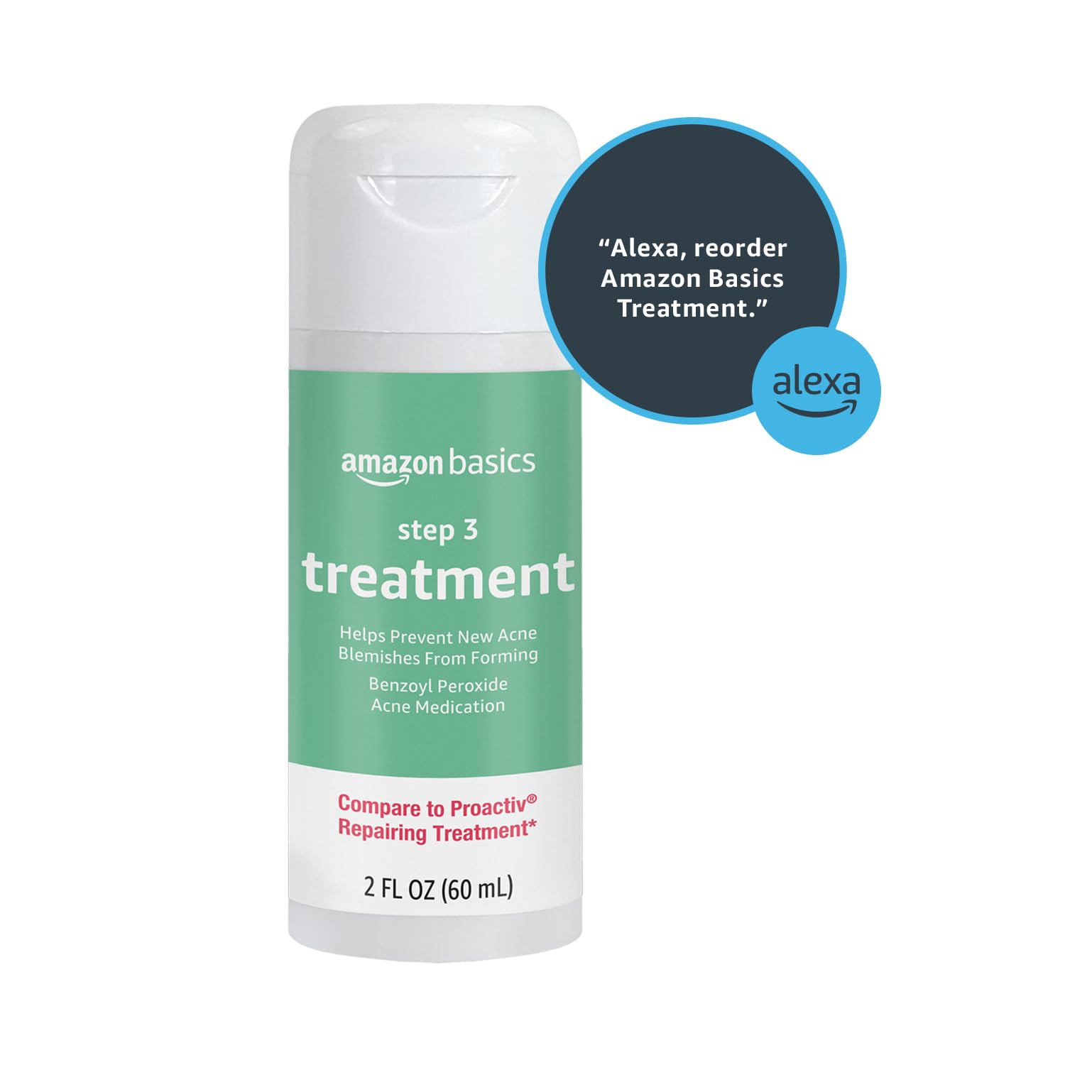 Instrucciones de uso diario Amazon Basics acne 3 pasos para brotes activos.