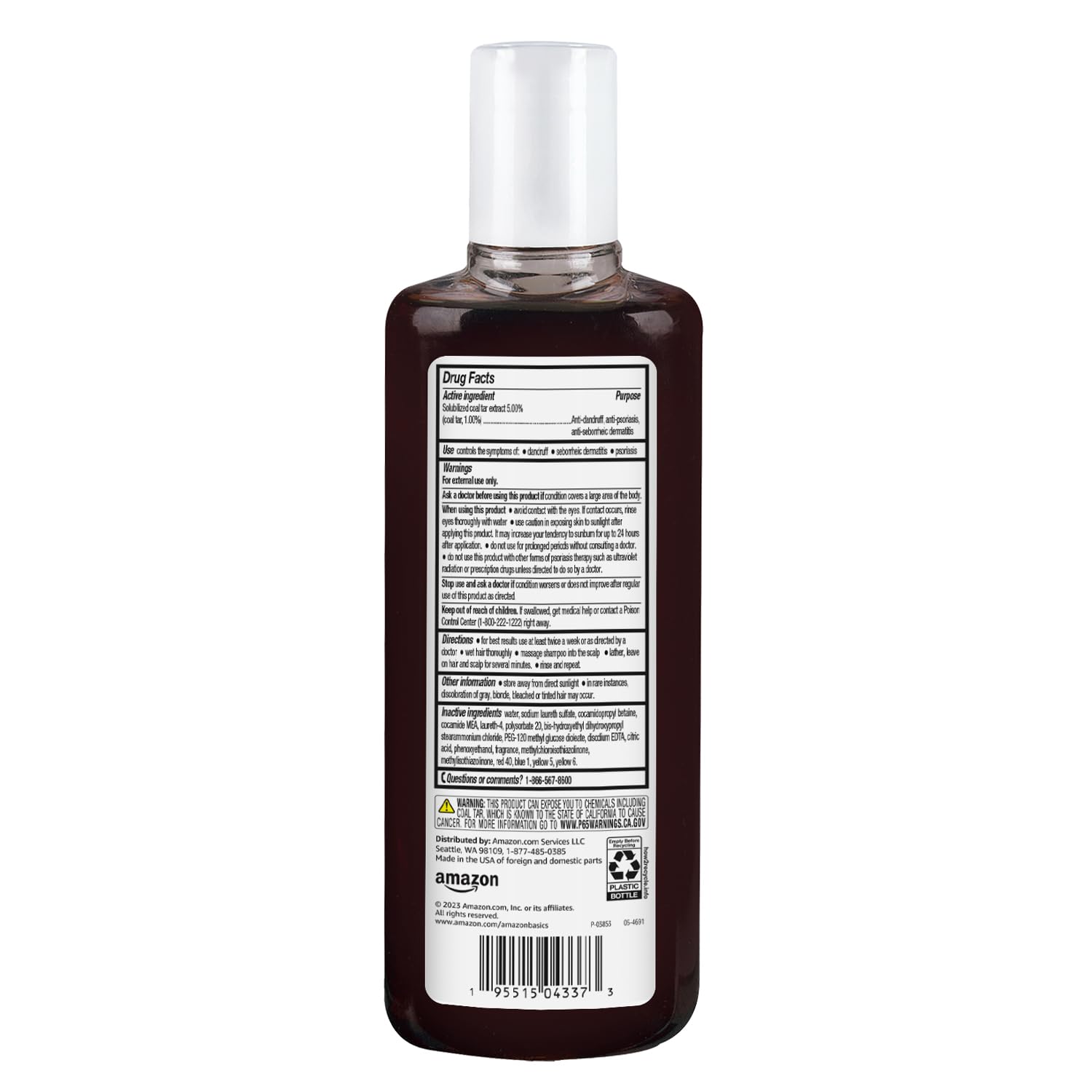 Pouring Amazon Basics tar gel demonstrates easy application to the scalp.