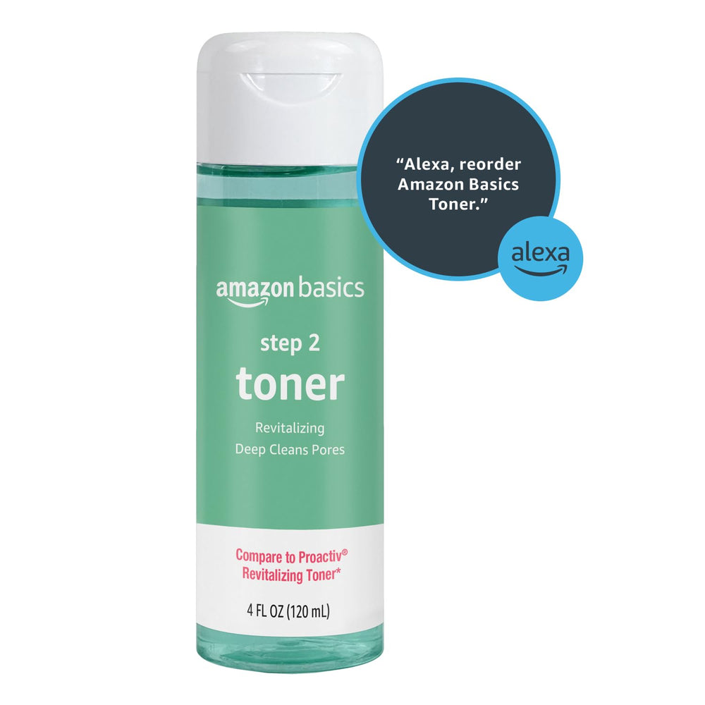 Tónico Amazon Basics Toner ideal para uso diario y refrescar entre lavados.