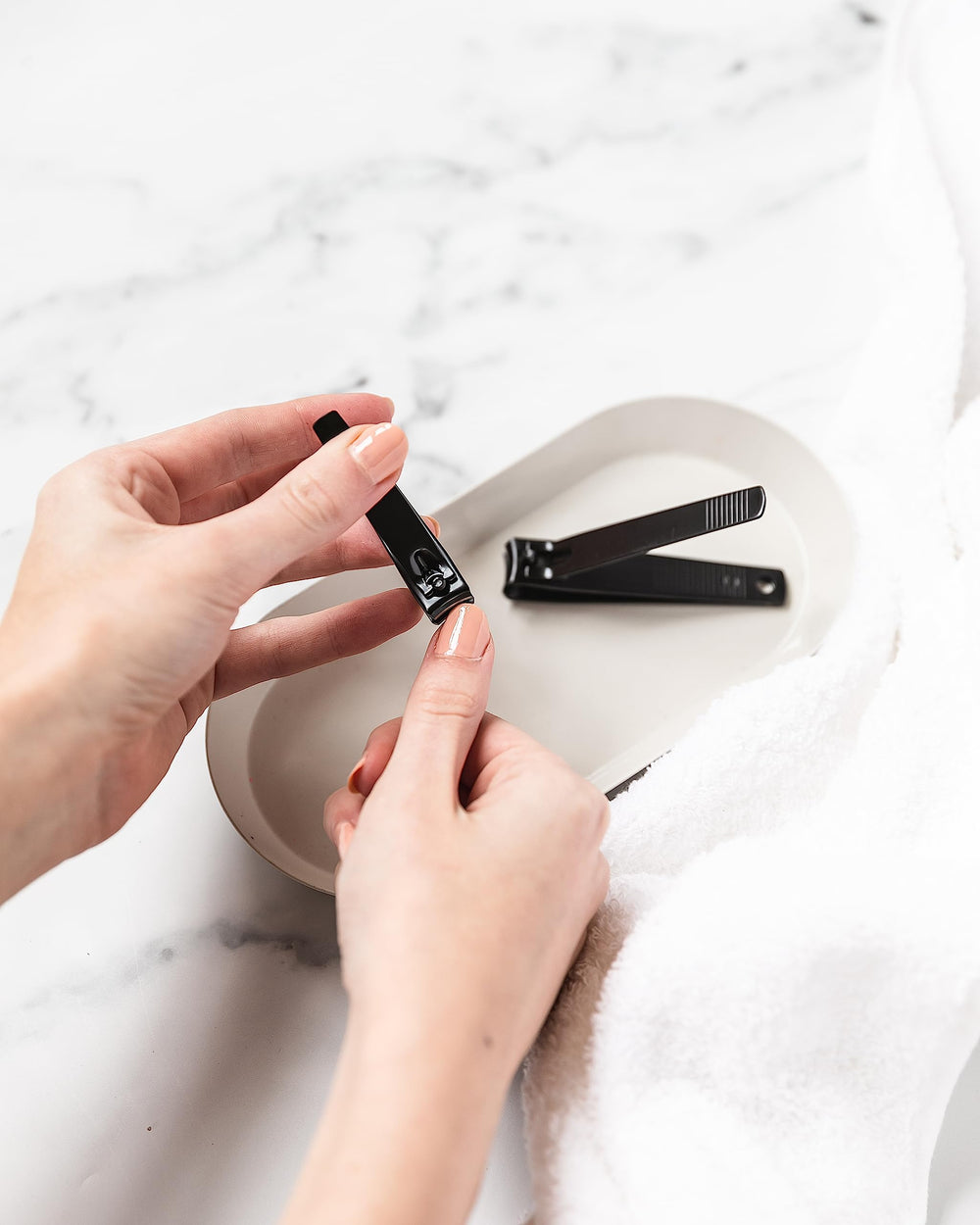 Amazon Basics travel grooming kit with nail clippers for on-the-go care.