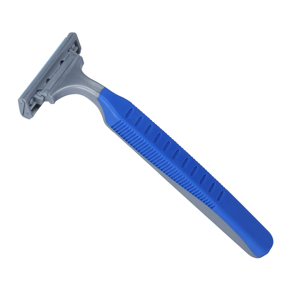 Amazon Basics twin blades with lubricating strip for smooth shaving