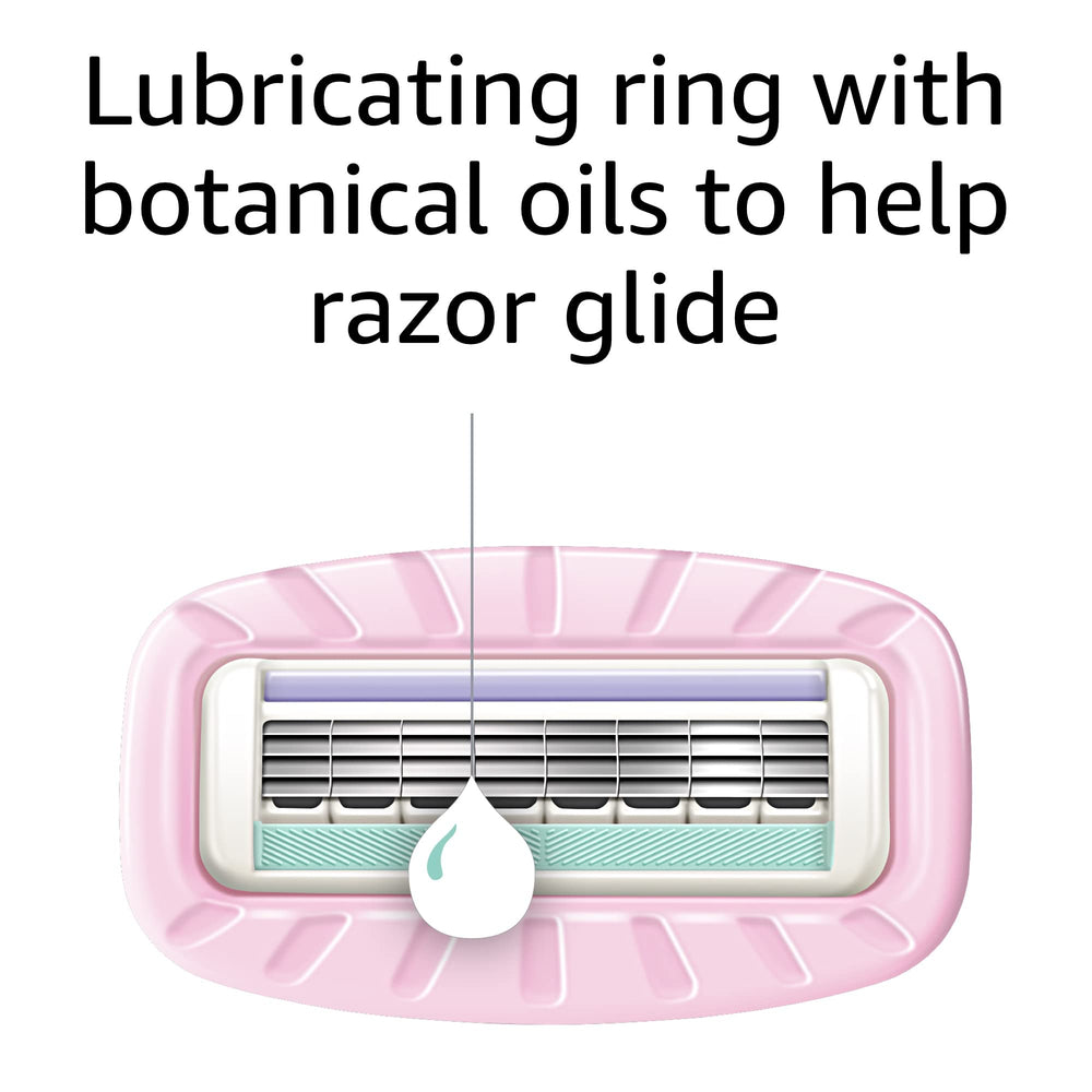 Includes handle and cartridges for a ready-to-use Amazon Basics shaving system