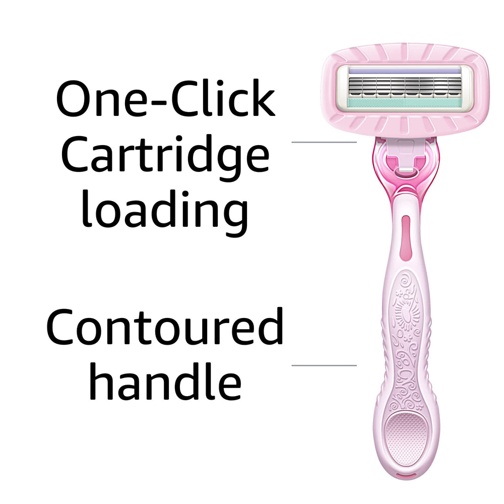 Shower hanger included with Amazon Basics razor keeps bathroom organized