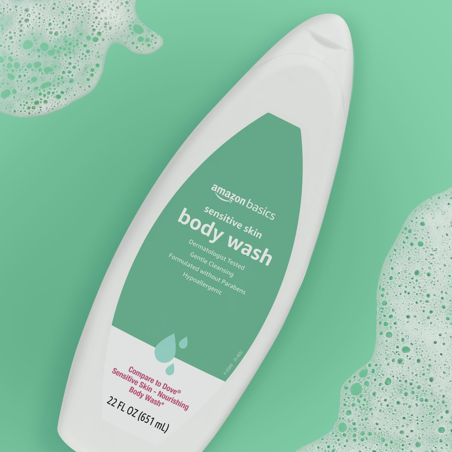 Amazon Basics Sensitive Skin Body Wash in daily-use bath setup.