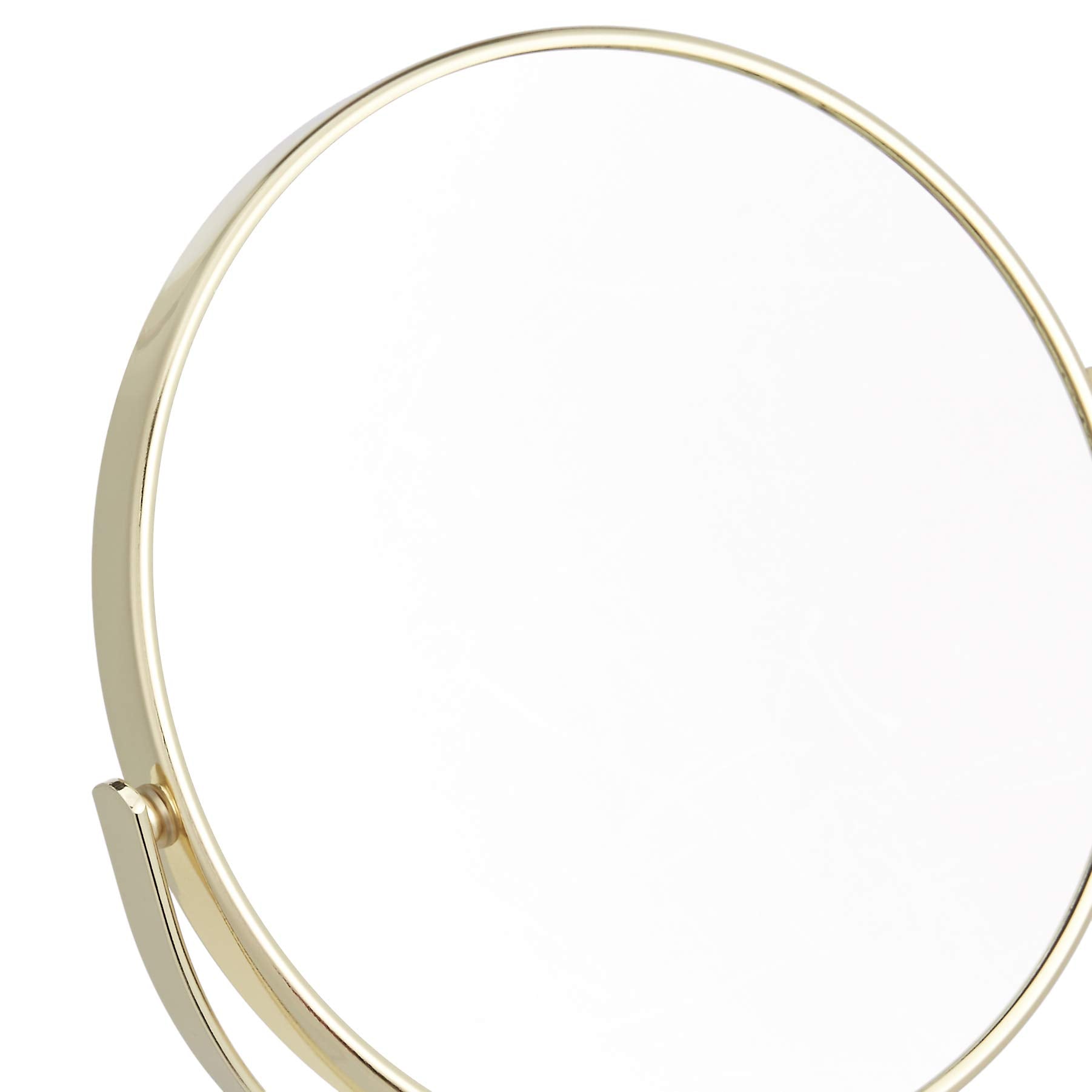 Amazon Basics tabletop mirror with 360-degree rotation for versatile grooming angles.