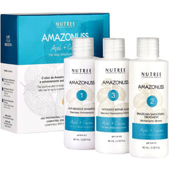 Amazonliss keratina, botella 2oz, alisado inmediato para cabello liso.