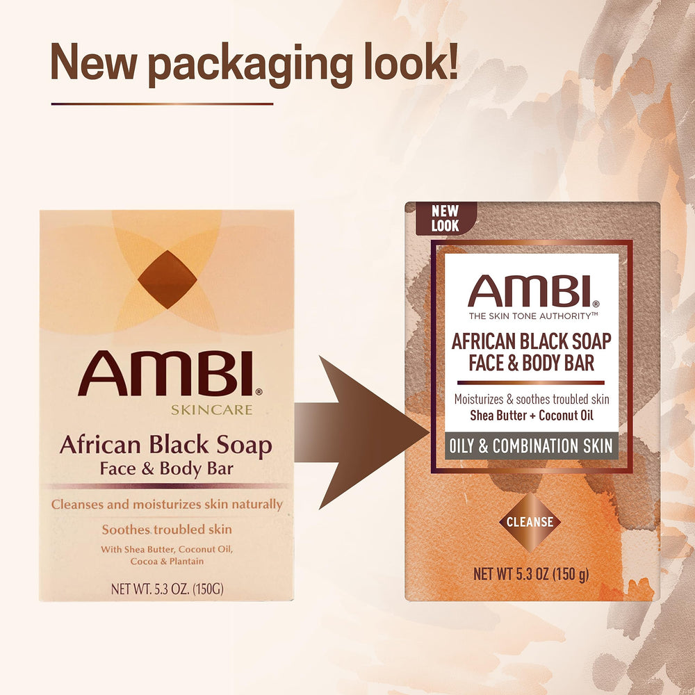 Ambi African Black Soap Bar soothing dry and irritated skin.