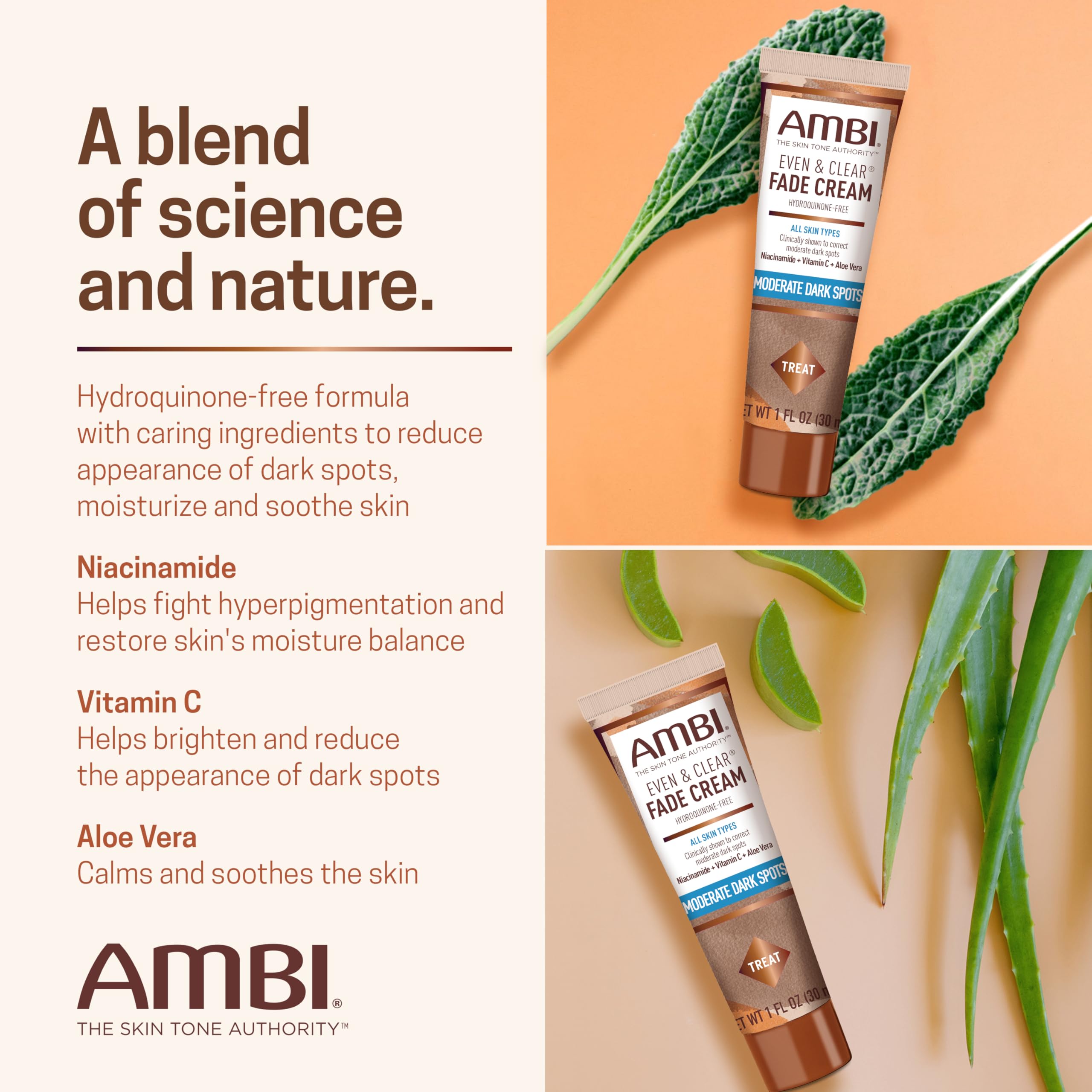 Ambi Even & Clear crema: textura suave al tacto.