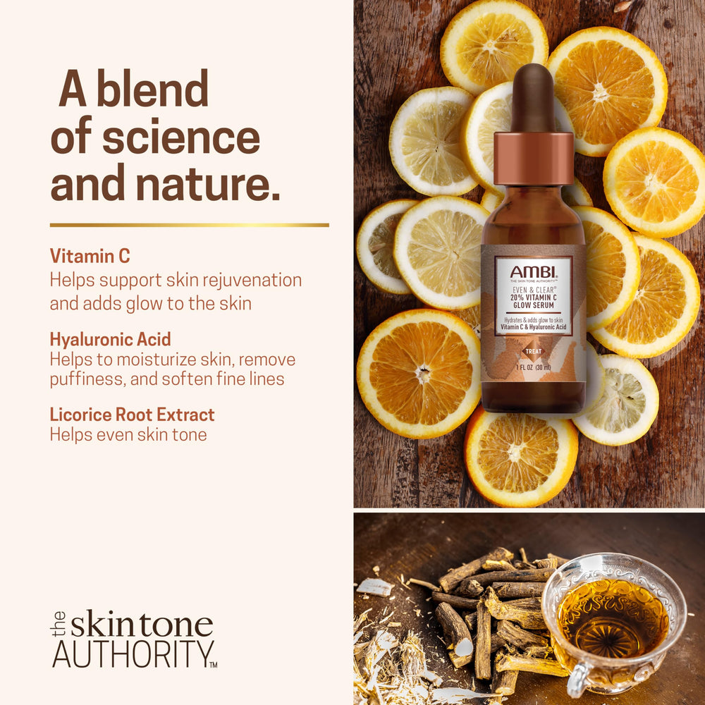 Extracto de regaliz y otros ingredientes naturales en serum Ambi