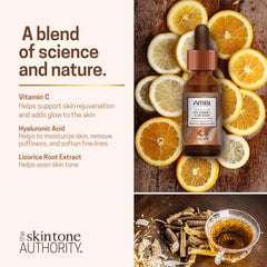 Extracto de regaliz y otros ingredientes naturales en serum Ambi
