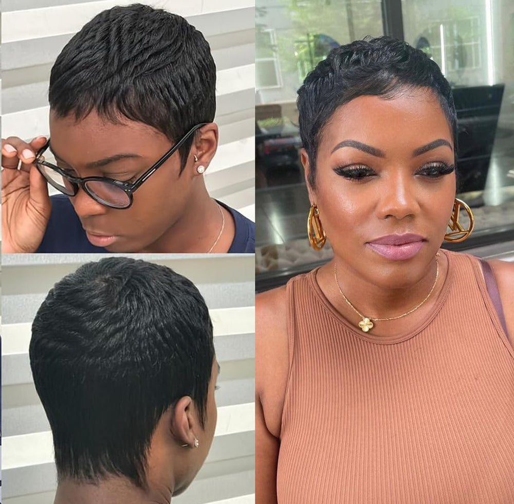 Amecire lightweight pixie wig, ideal for hot summer days.
