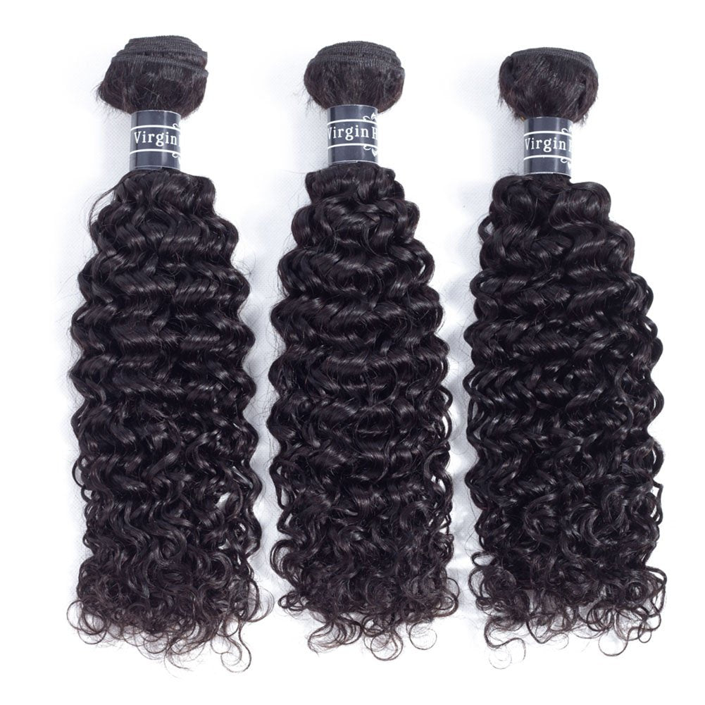 Amella 16-inch Brazilian curly weave creates flowing length with soft shine