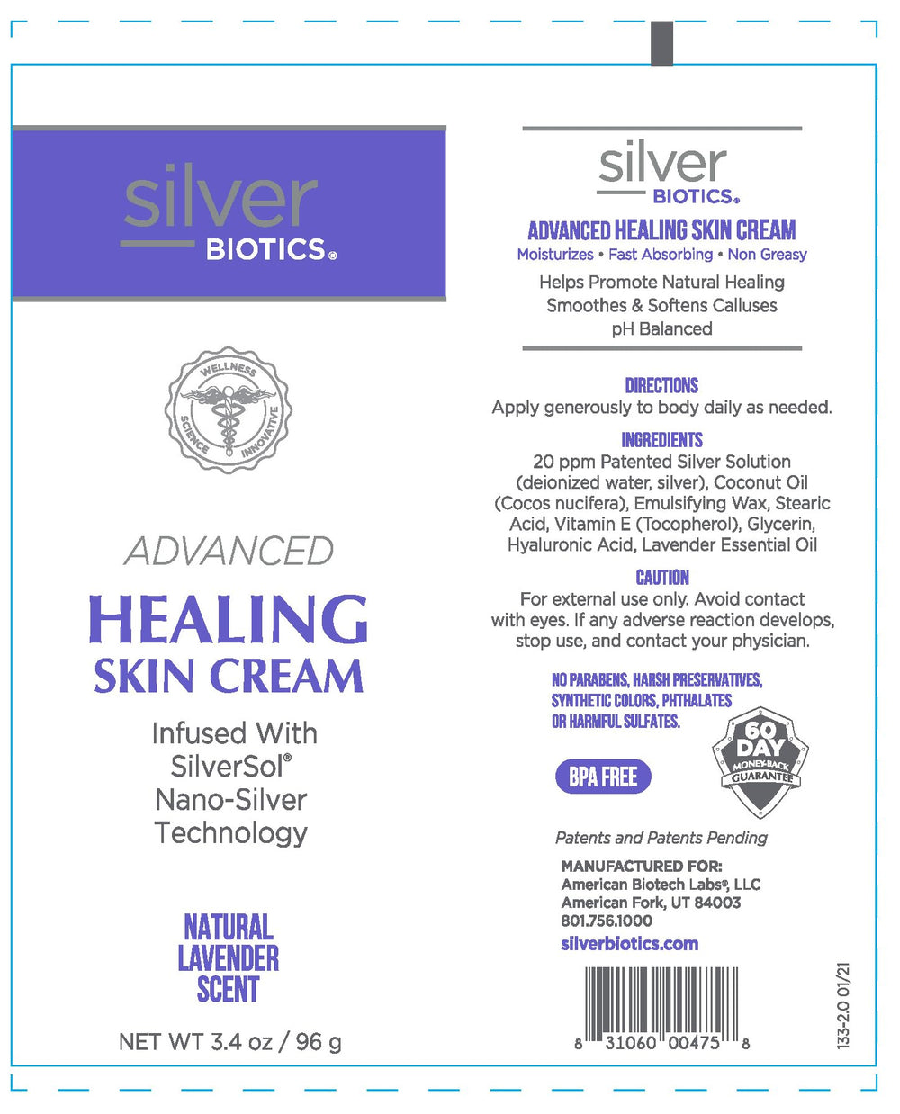 American Biotech Labs Silver Biotics envase práctico para rutina de cuidado de la piel