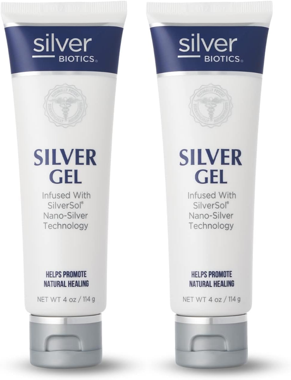 American Biotech Labs Silver Biotics First Aid Gel pour shows fast absorbing texture