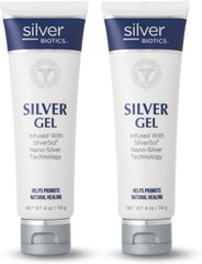 American Biotech Labs Silver Biotics First Aid Gel pour shows fast absorbing texture